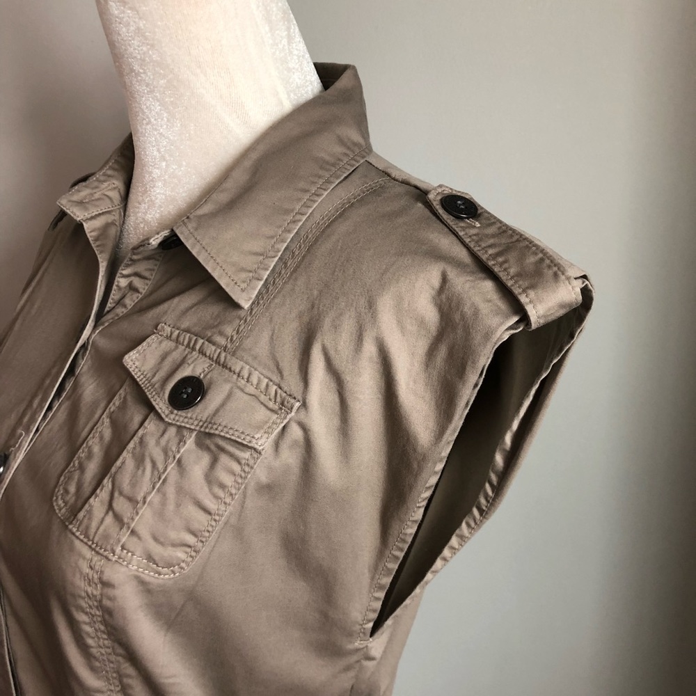 Button Down Calvin Klein Utility Belted Dress. S - image 5